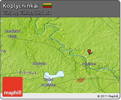 Physical 3D Map of Koplyčninkai