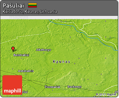 Physical 3D Map of Pašuliai
