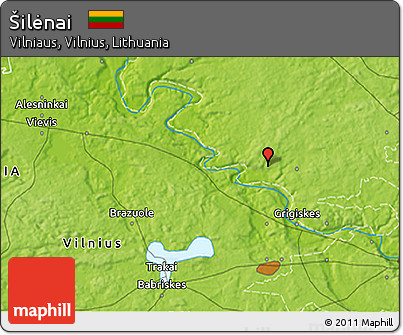 Physical 3D Map of Šilėnai