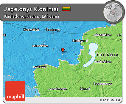 Political 3D Map of Jagėlonys Kloniniai