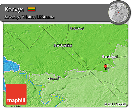Political 3D Map of Karvys