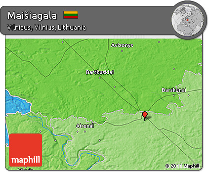 Political 3D Map of Maišiagala