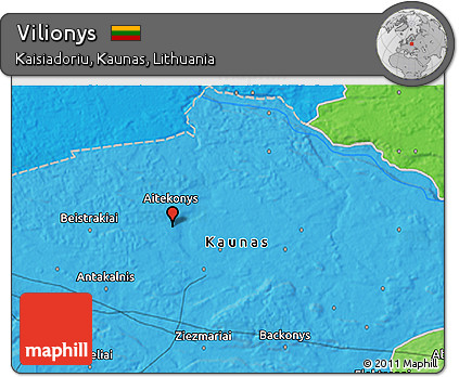 Political 3D Map of Vilionys