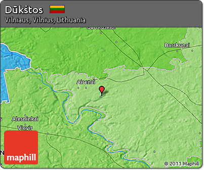 Political 3D Map of Dūkštos