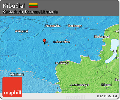 Political 3D Map of Kibučiai