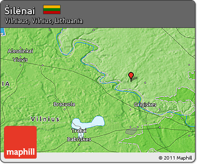 Political 3D Map of Šilėnai