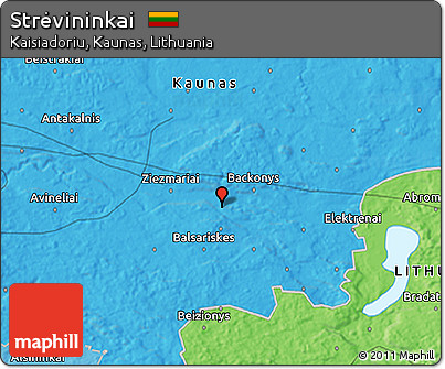 Political 3D Map of Strėvininkai