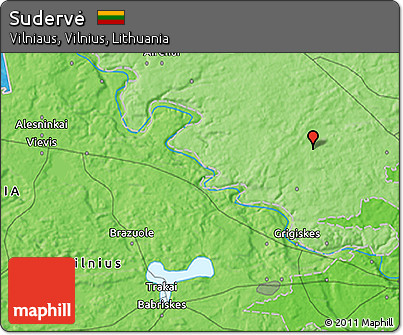 Political 3D Map of Sudervė