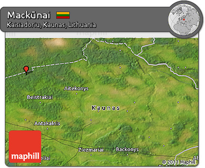 Satellite 3D Map of Mackūnai