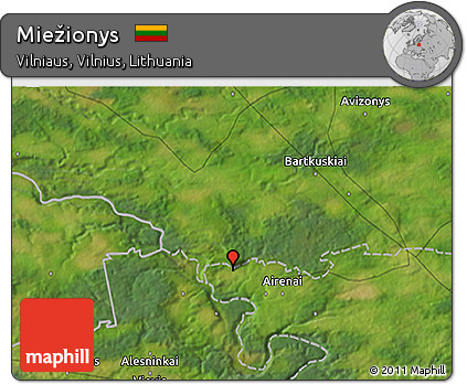 Satellite 3D Map of Miežionys