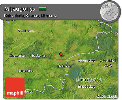 Satellite 3D Map of Mijaugonys