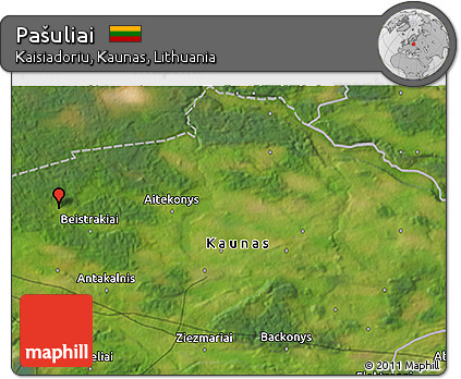 Satellite 3D Map of Pašuliai