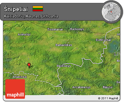 Satellite 3D Map of Šnipeliai