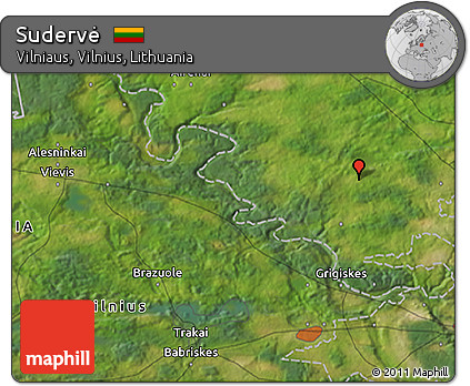 Satellite 3D Map of Sudervė