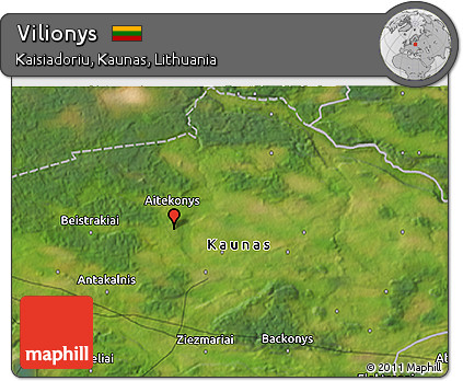 Satellite 3D Map of Vilionys