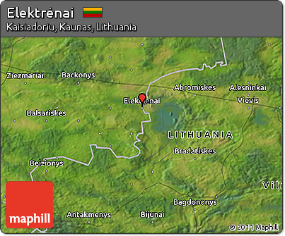 Satellite 3D Map of Elektrėnai