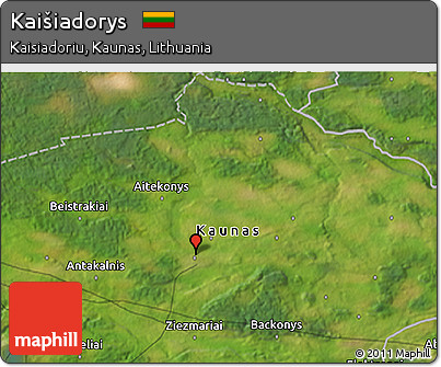 Satellite 3D Map of Kaišiadorys