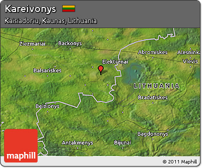 Satellite 3D Map of Kareivonys