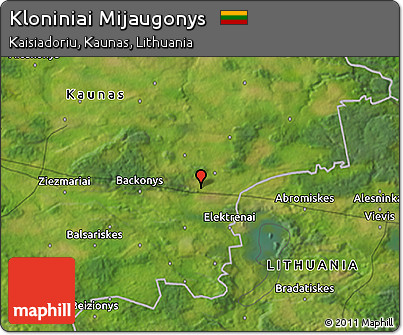 Satellite 3D Map of Kloniniai Mijaugonys