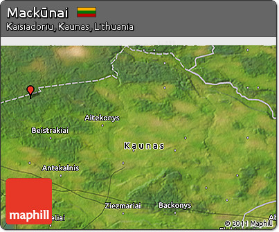 Satellite 3D Map of Mackūnai