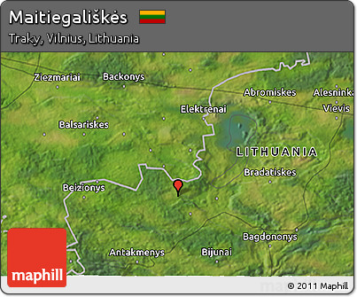 Satellite 3D Map of Maitiegališkės