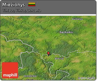 Satellite 3D Map of Miežionys