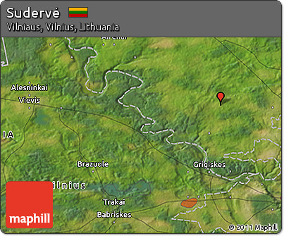 Satellite 3D Map of Sudervė