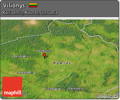 Satellite 3D Map of Vilionys