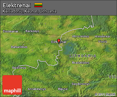 Satellite 3D Map of Elektrėnai