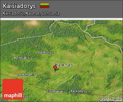 Satellite 3D Map of Kaišiadorys