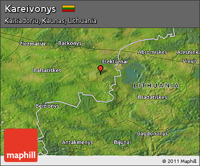 Satellite 3D Map of Kareivonys