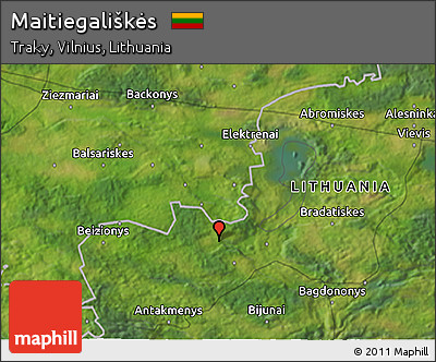 Satellite 3D Map of Maitiegališkės