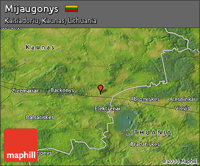 Satellite 3D Map of Mijaugonys