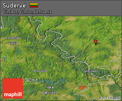 Satellite 3D Map of Sudervė