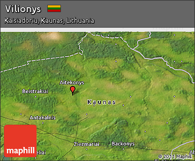 Satellite 3D Map of Vilionys