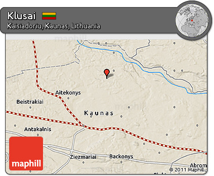 Shaded Relief 3D Map of Klusai