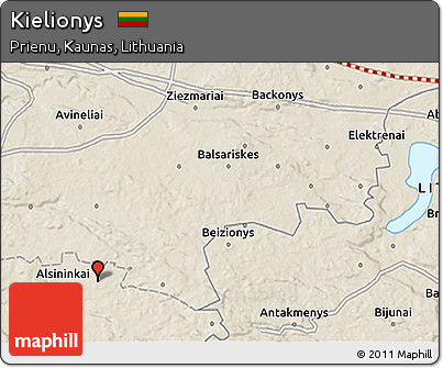 Shaded Relief 3D Map of Kielionys