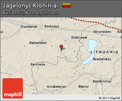 Shaded Relief 3D Map of Jagėlonys Kloniniai