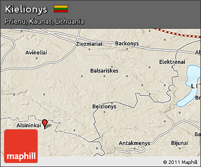 Shaded Relief 3D Map of Kielionys