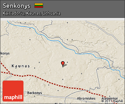 Shaded Relief 3D Map of Senkonys