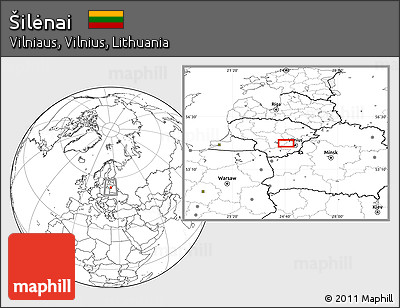 Blank Location Map of Šilėnai