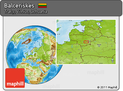 Physical Location Map of Balceriškės