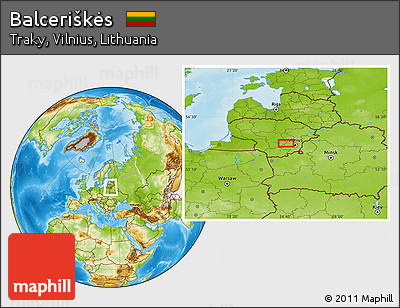 Physical Location Map of Balceriškės