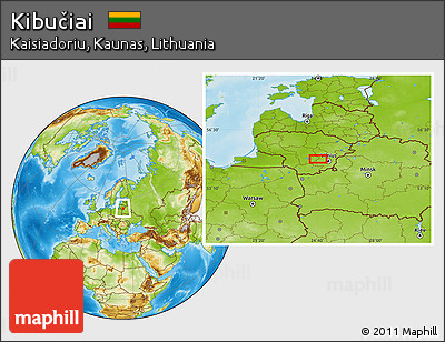 Physical Location Map of Kibučiai