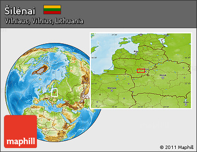 Physical Location Map of Šilėnai