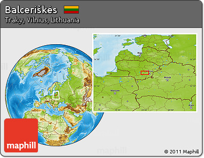Physical Location Map of Balceriškės