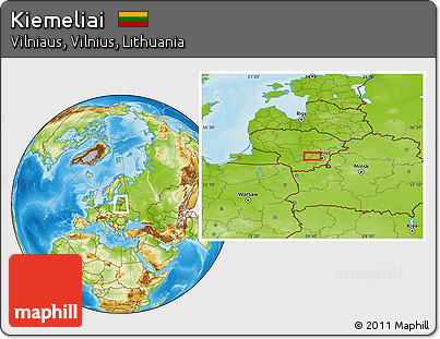 Physical Location Map of Kiemeliai