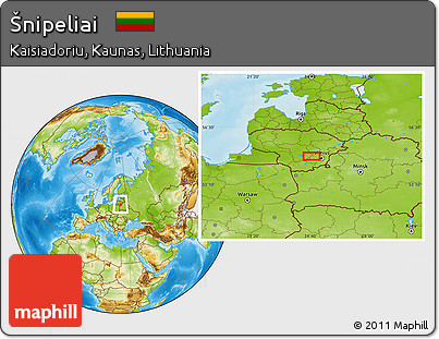 Physical Location Map of Šnipeliai