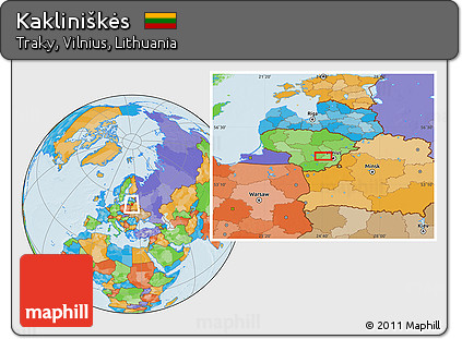 Political Location Map of Kakliniškės