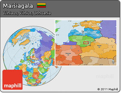 Political Location Map of Maišiagala